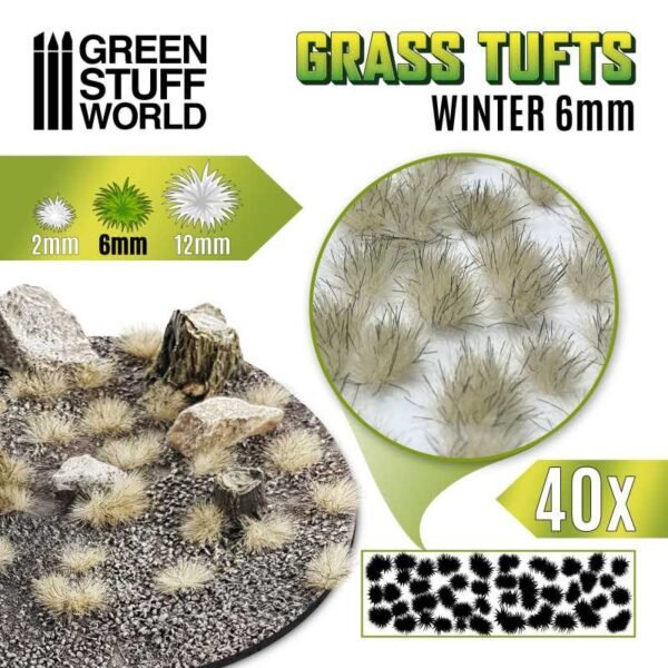 Ciuffi Erba Autoadesivi 6mm INVERNO