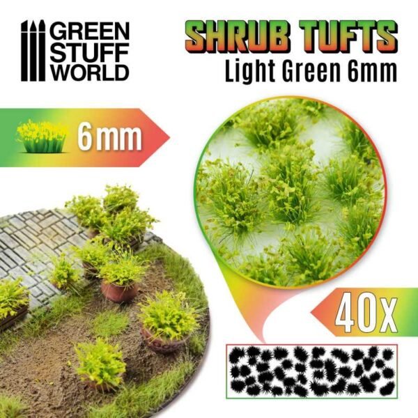 Arbusti Autoadesivi 6mm VERDE CHIARO