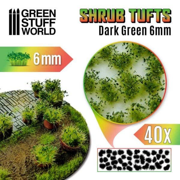 Arbusti Autoadesivi 6mm VERDE SCURO