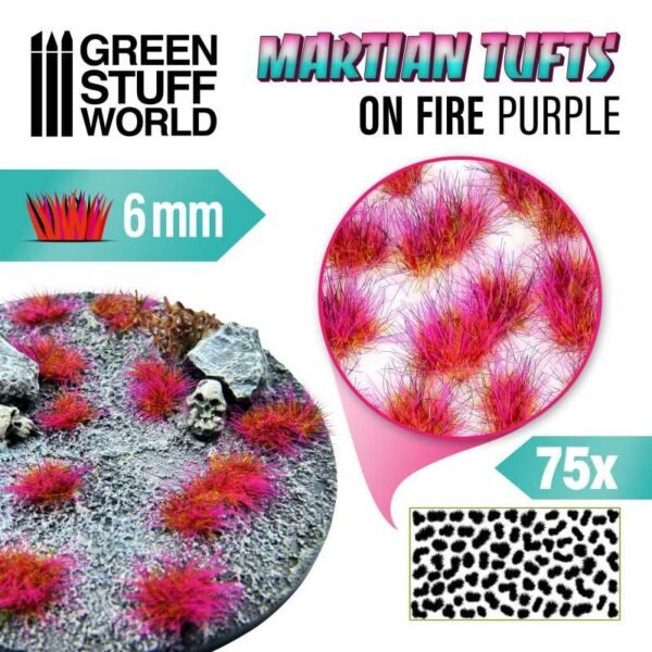 Ciuffi Erba Alieni 6mm ON FIRE PURPLE