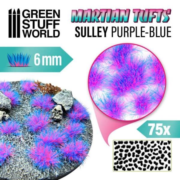 Ciuffi Erba Alieni 6mm SULLEY PURPLE-BLUE