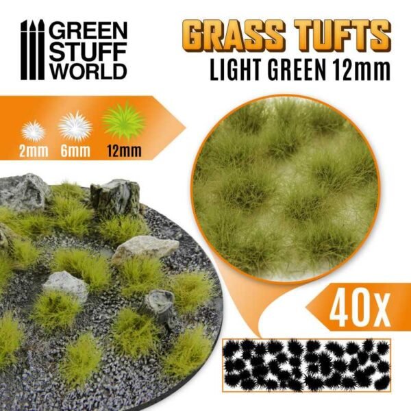 Ciuffi Erba Autoadesivi 12mm VERDE CHIARO
