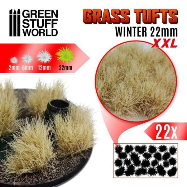 Ciuffi Erba XXL Autoadesivi 22mm INVERNO