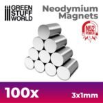 Magneti Neodimio 3x1mm - 100 unità (N52)