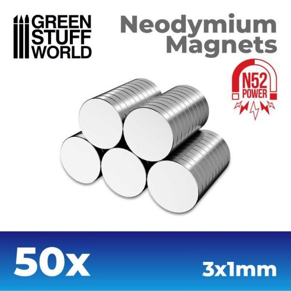 Magneti Neodimio 3x1mm - 50 unità (N52)
