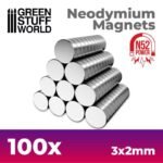 Magneti Neodimio 3x2mm - 100 unità (N52)