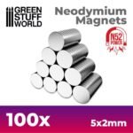 Magneti Neodimio 5x2mm - 100 unità (N52)