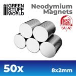 Magneti Neodimio 8x2 - 50 unità (N52)