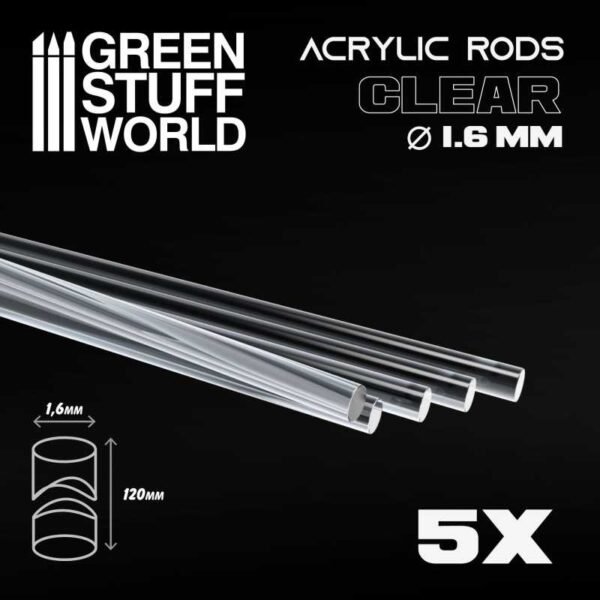 Barre Acriliche Trasparenti - Tonde 1.6mm