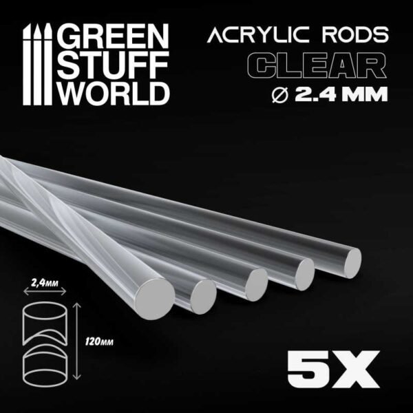 Barre Acriliche Trasparenti - Tonde 2.4mm
