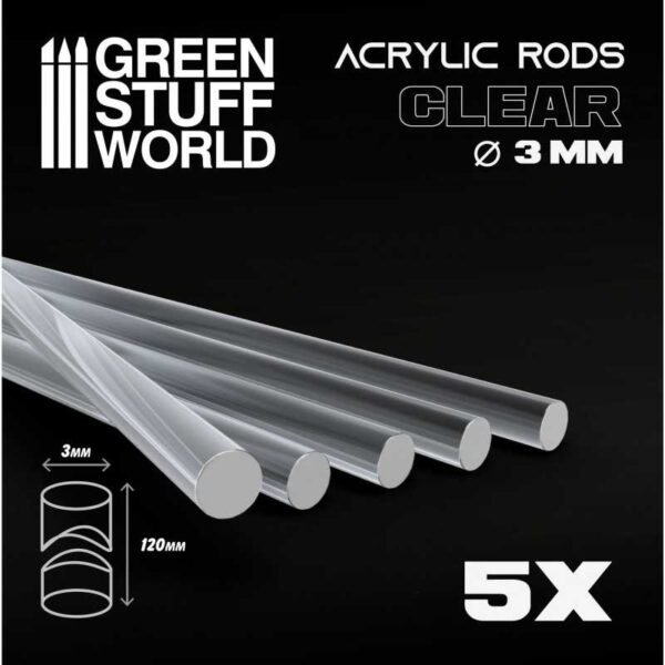 Barre Acriliche Trasparenti - Tonde 3mm