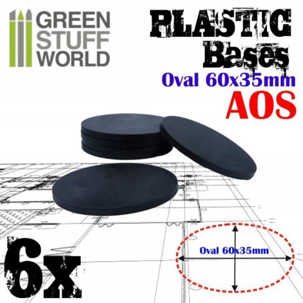 Basette in Plastica - Ovali 60x35mm NERO