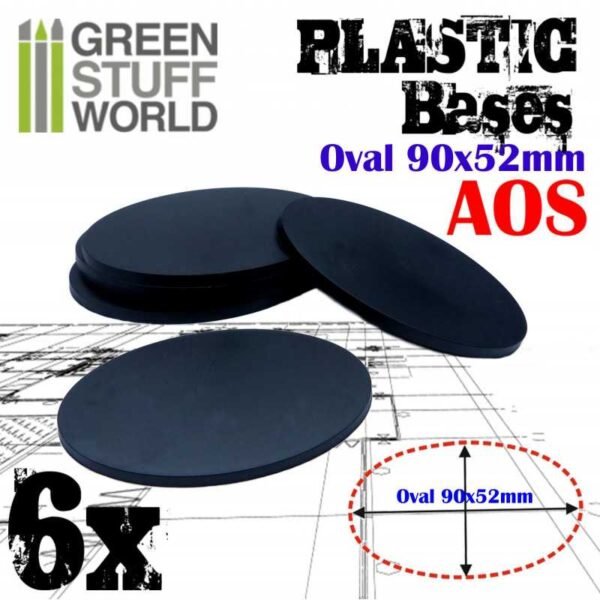 Basette in Plastica - Ovali 90x52mm NERO