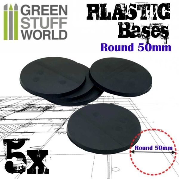 Basette in Plastica - Tonde 50 mm NERO