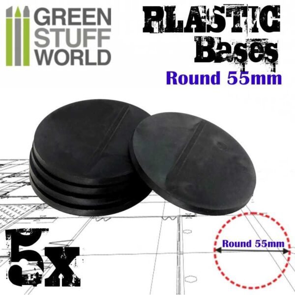Basette in Plastica - Tonde 55mm NERO