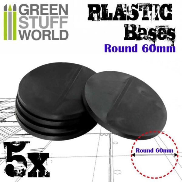 Basette in Plastica - Tonde 60 mm NERO