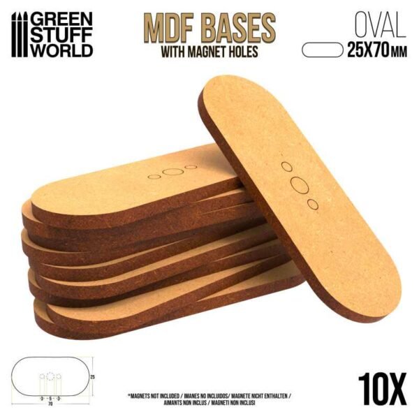 Basette MDF - Ovali 25x70mm