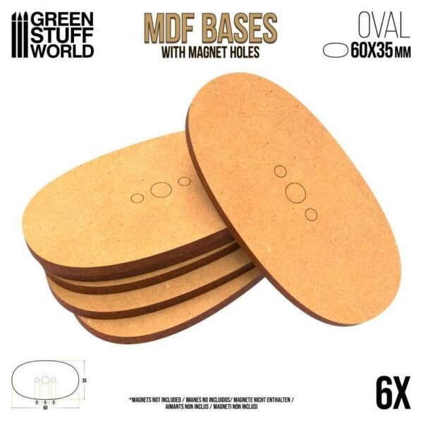 Basette MDF - Ovali 60x35mm