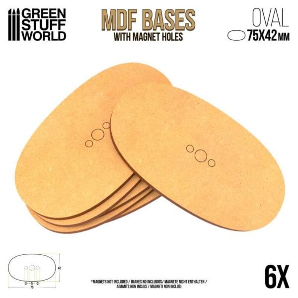 Basette MDF - Ovali 75x42mm