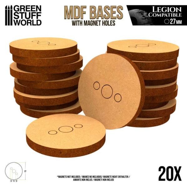 Basette MDF - Tonde 27 mm (Legion)
