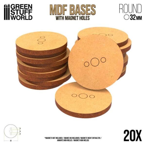 Basette MDF - Tonde 32 mm