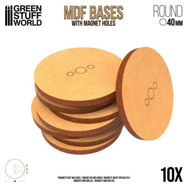 Basette MDF - Tonde 40mm