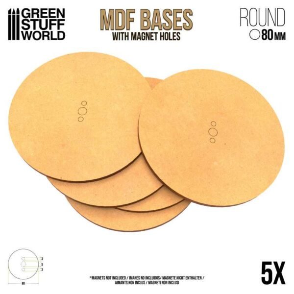 Basette MDF - Tonde 80 mm