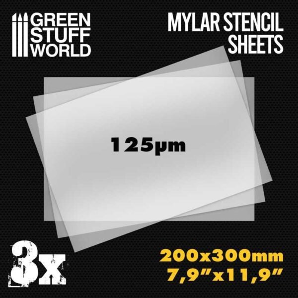 Fogli Stencil Mylar A4 x3