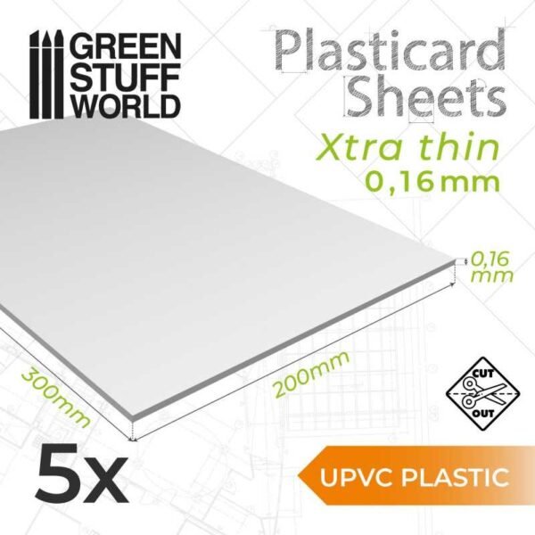 Foglio Plasticard uPVC 0.16mm