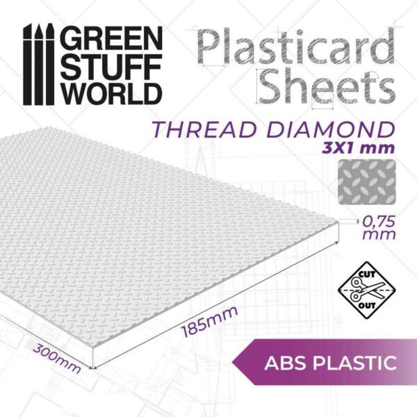 Foglio Plasticard Diamante