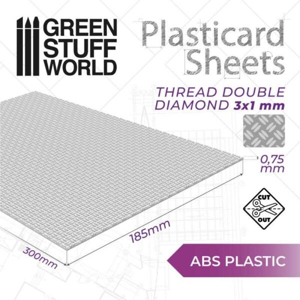 Foglio Plasticard Doppio Diamante