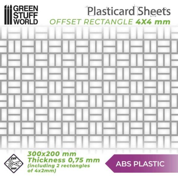 Foglio Plasticard Piastrelle Intrecciate
