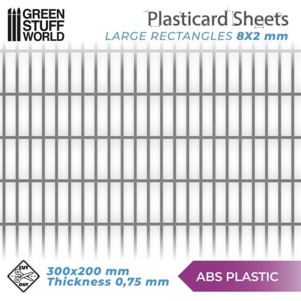 Foglio Plasticard Rettangoli Grandi