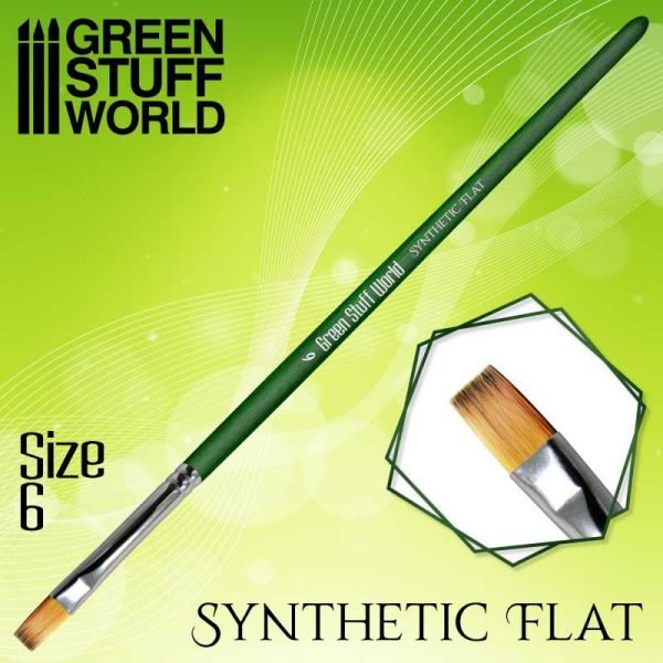 Green Series Pennello Sintetico Piatto - 6