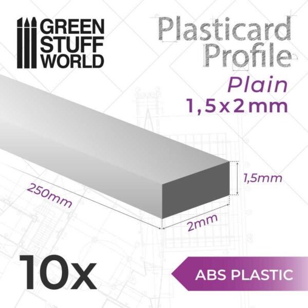 Listelli Piatti Plasticard 1.5x2mm