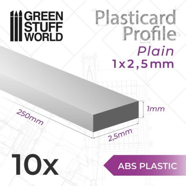 Listelli Piatti Plasticard 2.5mm