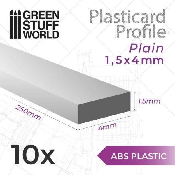 Listelli Piatti Plasticard 4mm
