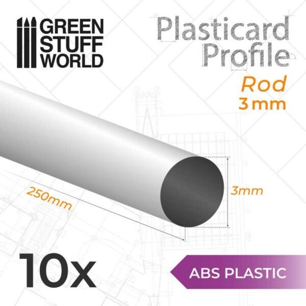 Listello Tondo Plasticard 3mm