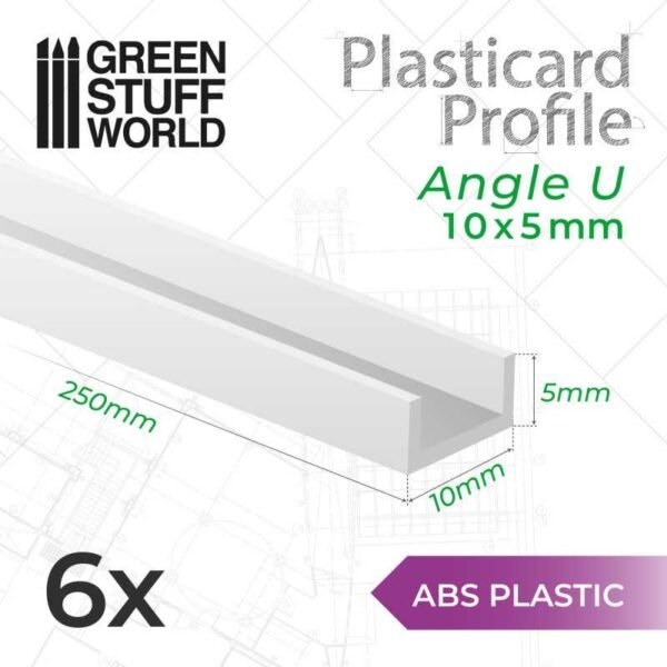 Angolo ad U Plasticard 10x5mm