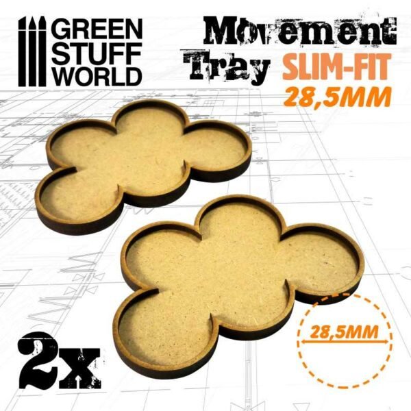 Vassoi di Movimento MDF 28.5mm x 5 - SLIM-FIT