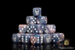 Spires Faction Dice On Dark Blue Swirl