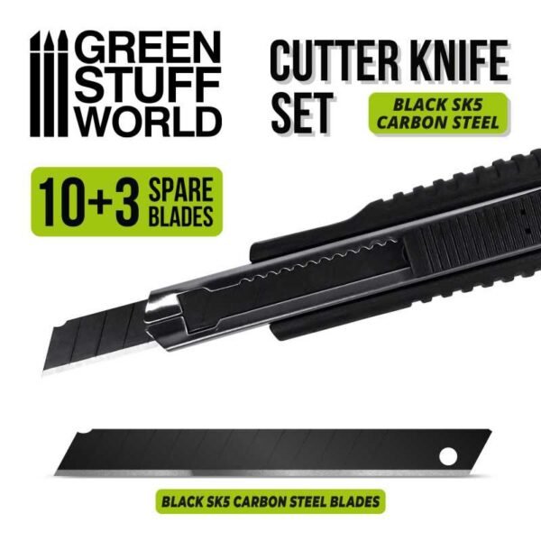 Taglierino Modellismo grande + lamette acciaio nero