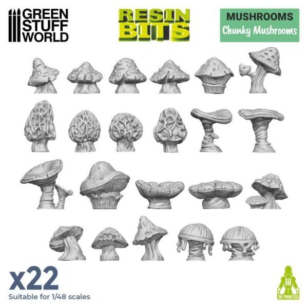 Set stampato in 3D - Funghi Grossi