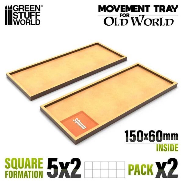 Vassoi di Movimento MDF Old World - 150x60mm