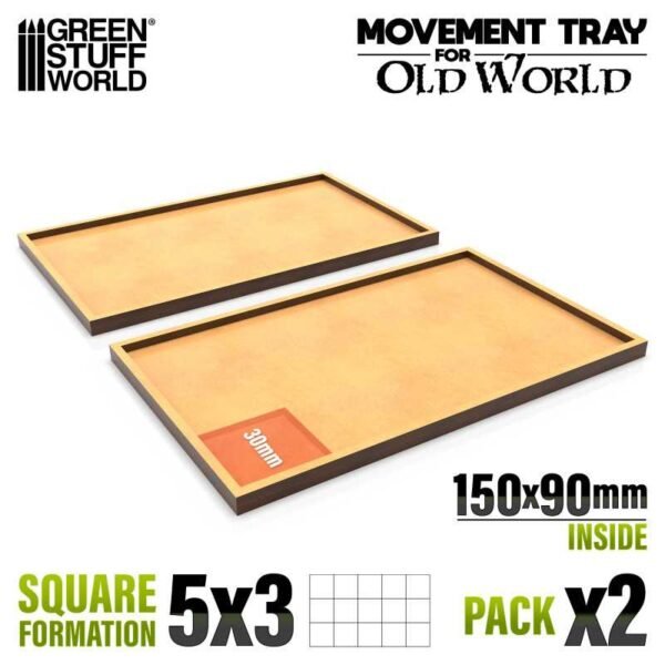 Vassoi di Movimento MDF Old World - 150x90mm