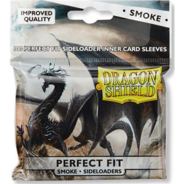 Dragon Shield Standard Perfect Fit Sideloading Sleeves - Clear/Smoke (100 Sleeves)