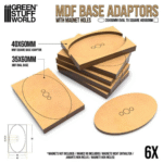 Adattatore base MDF - Ovale 35x60 mm a quadrato 40x60 mm