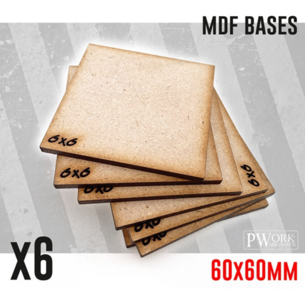 MDF Bases - 60x60mm x6 units