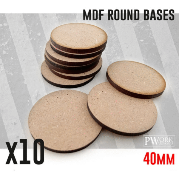 MDF Round Bases - Ø40mm x10 units