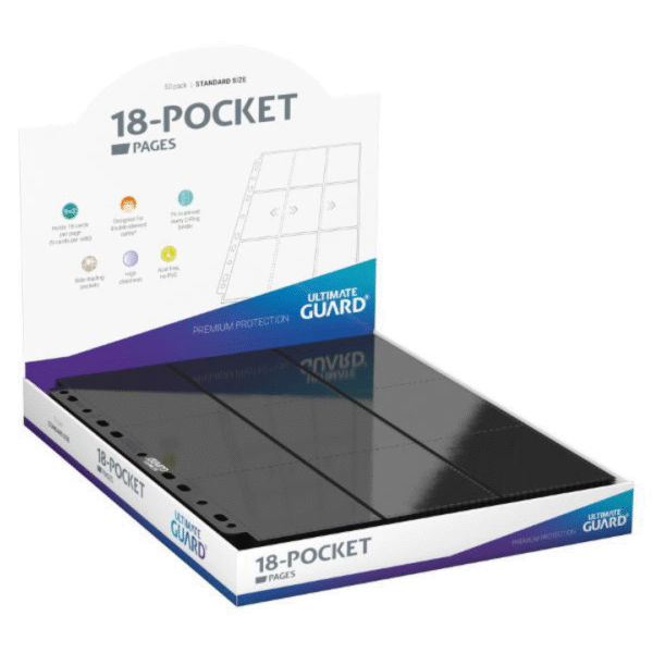 Ultimate Guard - Pagina da 9 Tasche - Standard Size x50 (Nero)